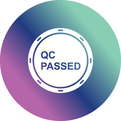 Unique QC Passed Vector Icon