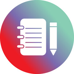 Unique Notepad Vector Icon