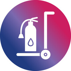 Unique Moveable Extinguisher Vector Icon
