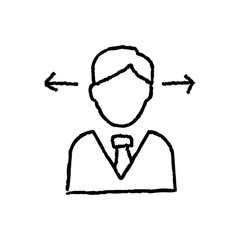 Decisions hand-drawn icon vector graphic illustration