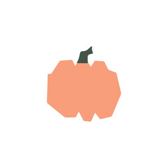 Hand drawn pumpkin icon - for Halloween or Thanksgiving holidays. Vector illustration