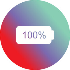 Unique Full Battery Vector Icon