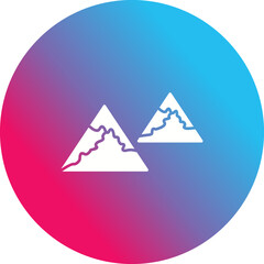 Unique Mountains Vector Icon