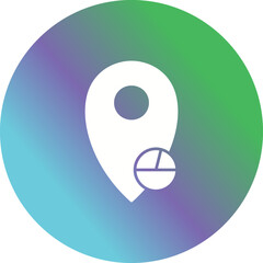 Location Statistics Vector Icon