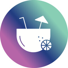 Coconut Drink Vector Icon