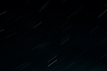 Astronomical long exposure photography of stars with startrails