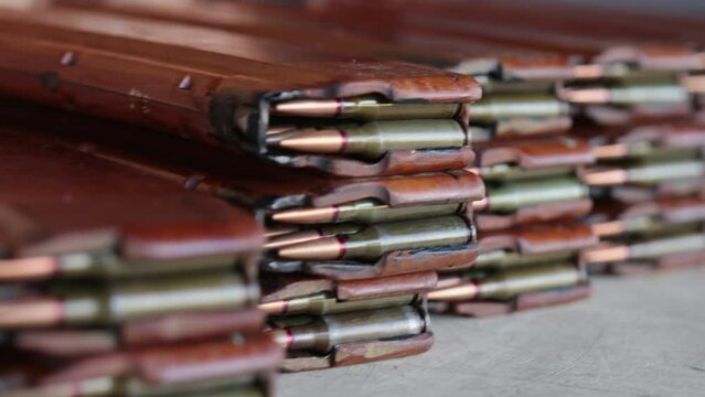 AK47 ammunition, military ammunition, cartridges and ammunition stores