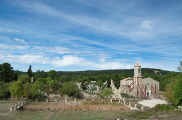 La Mussara abandoned village Tarragona, Spain. A place for a walk. Depopulation of the villages.