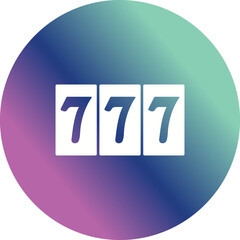 Triple Sevens Vector Icon