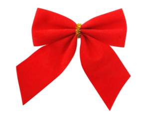 Red bow cut out