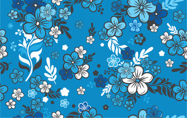 Seamless floral pattern in nice colors