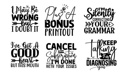 Fototapeta premium Sarcastic SVG Design Bundle