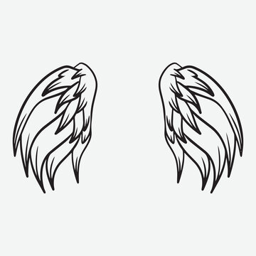 Beautiful angel wings clipart, editable vector files for all your graphic needs.