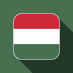 Hungary flag, official colors. Vector illustration.