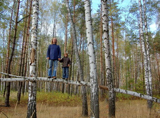 persons in the woods