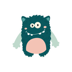 Monster print. Cartoon character design for fashion fabrics, textile graphics, prints