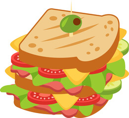 Sandwich with vegetables Food icon