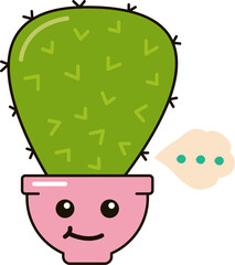 Funny Cartoon Cactus