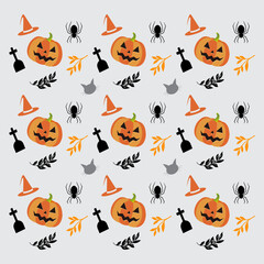 Halloween monster costume pattern design vector. Scary monster costume pattern design template vector