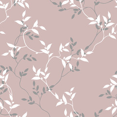 seamless pattern of branches and leaves