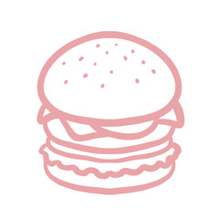 illustration of hamburger