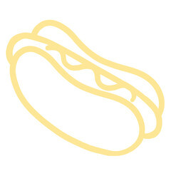 illustration of a hotdog