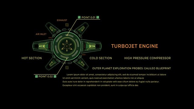 animated sci fi element in a futuristic style, for a spaceship, weapon in a game or movie with alpha channel