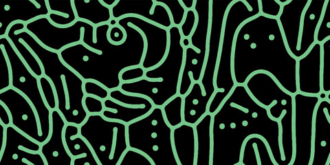Abstract organic seamless pattern in black and white