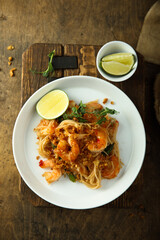 Stir fry noodles with shrimps
