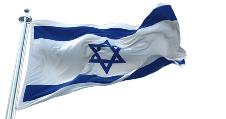 Israel flag on transparent background 4k © EA09 Studio