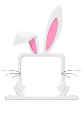Avatar frame rabbit or hare, animal round template for game