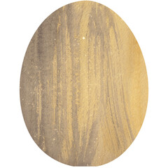 Brown watercolor Easter egg. Oval shape for design. Transparent PNG Clipart