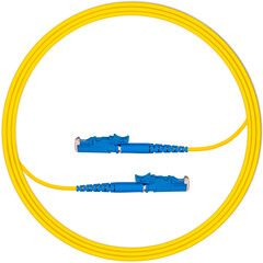 Fiber Optic Patch Cord on isolated white background