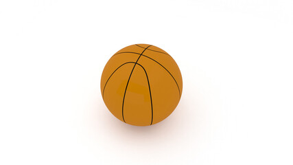 basketball on white