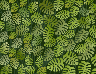 Tropical leaf Wallpaper, Luxury nature leaves pattern design, Golden banana leaf line arts, Hand drawn outline design for fabric , print, cover, banner and invitation, Vector illustration
