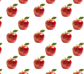 apple pattern, low poly, background