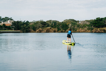 Fototapeta na wymiar kayaking on the lake