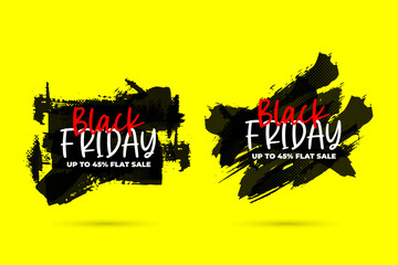 Set of Black Friday social media template. Black Friday modern promotion web banner for social media mobile apps