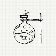 Chemical test tubes icons illustration vector ,laboratory equipment icon ,Laboratory glass 