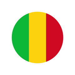 Mali vector flag circle on white background