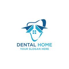 Dental home logo icon vector image