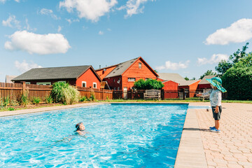 house in the pool