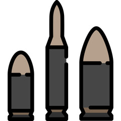 Bullets icon. Filled outline design. For presentation.