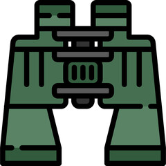 Binoculars icon. Filled outline design. For presentation.