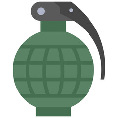 Hand bomb icon. Flat design. For presentation.
