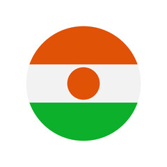 Niger vector flag circle on white background - obrazy, fototapety, plakaty