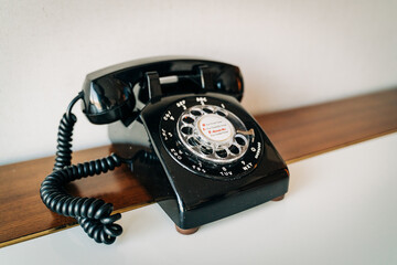 old phone on a table