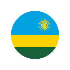 Rwanda vector flag circle on white background