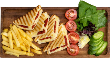 french toast on isolated white background