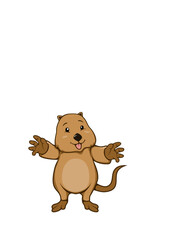lion cartoon waving